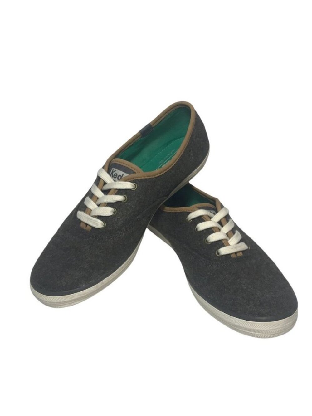 Keds Women's Gray Wool Champion Low Top Lace Up Sneakers - Size 7.5